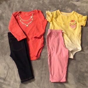 Long Sleeve and Shirt Sleeve Onesies with Pants